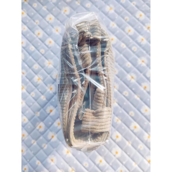 Women Green Corduroy Large Shoulder Tote Shopping Bag with Zipper and Pockets - Picture 8 of 13